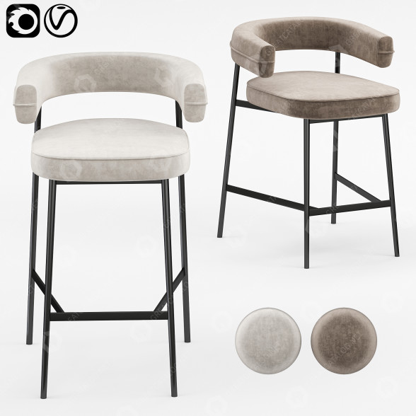 Barhocker Zanotta Nena 3D-Modell