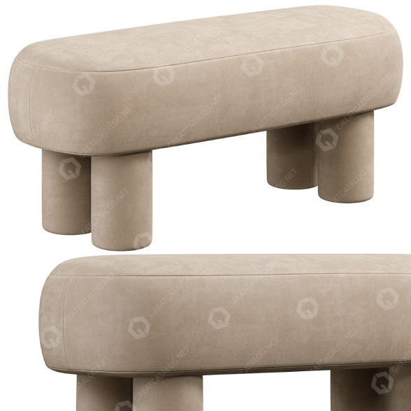 Ławka Popus Editions Ludmila model 3D