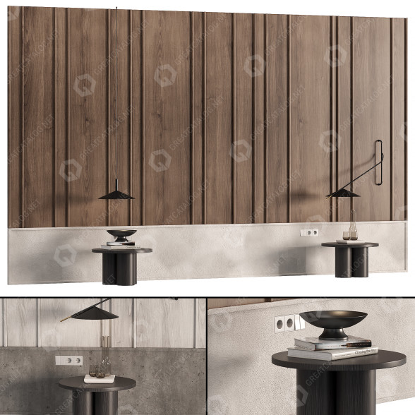 Wandtafel Composition Bedroom Headboard Kit 3D-Modell