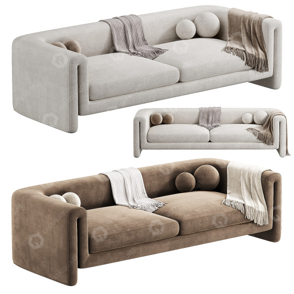 Sofa Black Rooster Decor Judo 3D-Modell