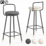 Taburete de bar Homary Modern Dark Gray Metal - Sabirjanov