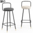 Taburete de bar Homary Modern Dark Gray Metal - Sabirjanov