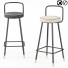 Taburete de bar Homary Modern Dark Gray Metal - Sabirjanov
