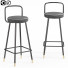 Taburete de bar Homary Modern Dark Gray Metal - Sabirjanov