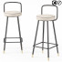 Taburete de bar Homary Modern Dark Gray Metal - Sabirjanov