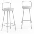 Taburete de bar Homary Modern Dark Gray Metal - Sabirjanov