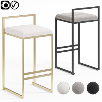 Taburete de bar Homary Modern Upholstered Velvet
