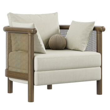 Fotel  Soho Home Sydney Cane Model 3D