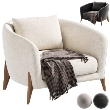 Крісло West Elm Delray 3D модель