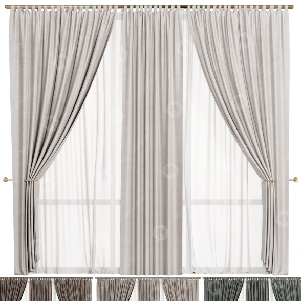 Zasłony Fabric model 3D