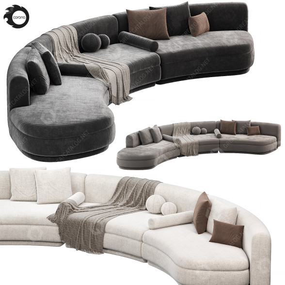 Sofa Baxter Piaf model 3D