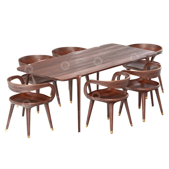 Table and Chairs Alphawood Wortex and Time 3D model
