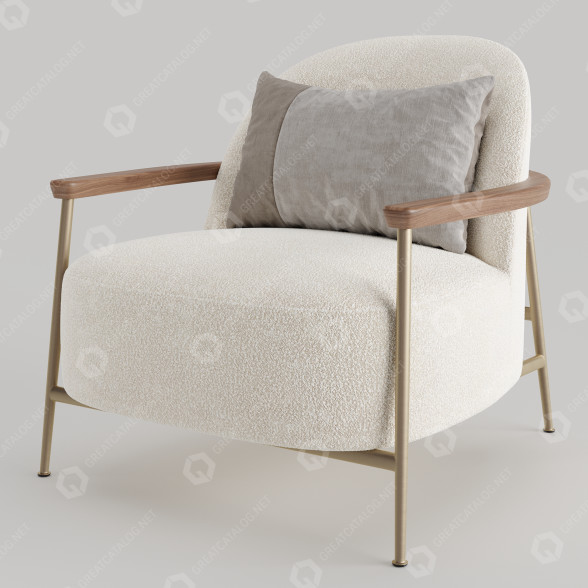 Armchair Gubi Sejour Lounge 3D model