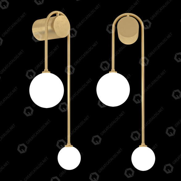 Lámpara de pared Sphere Fixture Postmodern Modelo 3D