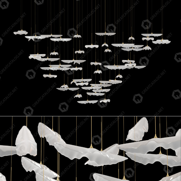 Lampe suspendue Haberdashery Leaf modèle 3D