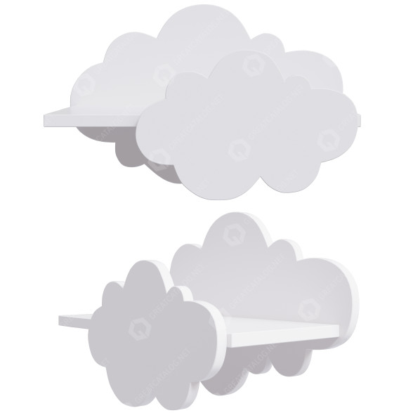 Полиця Cloud 3D модель