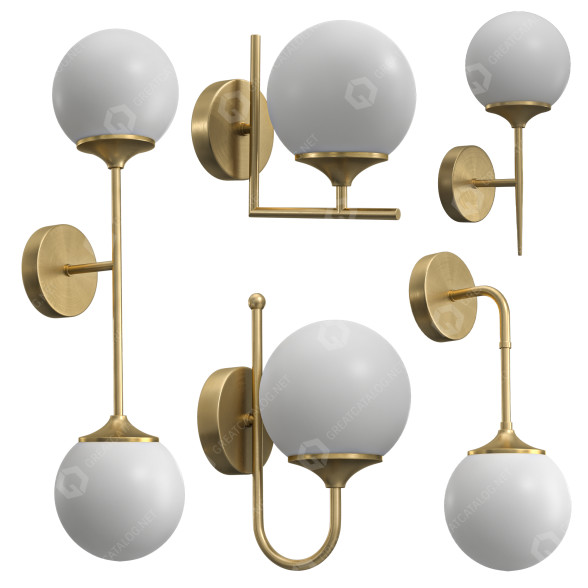 Lámparas de pared Ball Bedside Sconce Modelo 3D