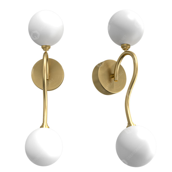 Lámparas de pared Opal Matte Glass Ball Modelo 3D