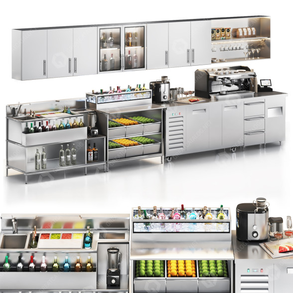 Обладнання Frigomeccanica Cafe, Bar, Cocktail Workstation 3D модель