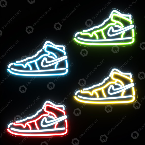 Luz de neón Conjunto 01 Modelo 3D
