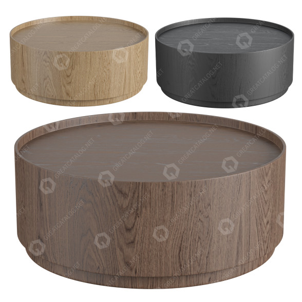 Kaffeetisch 1stDibs Black Tinted Wood Venee by Nono Furniture 3D-Modell