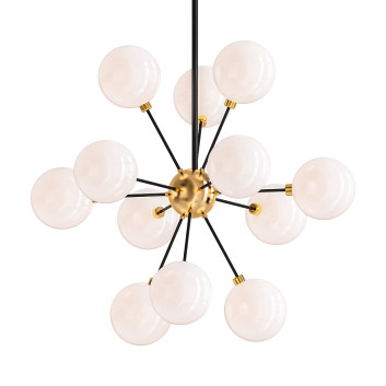 Kronleuchter Maddox 12 Light Art Deco Opal Glass