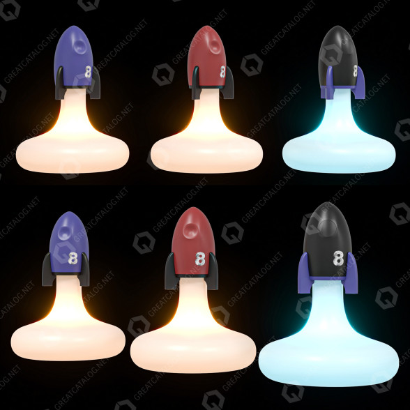 Настільнa лампа Spaceship Mood Light 3D модель