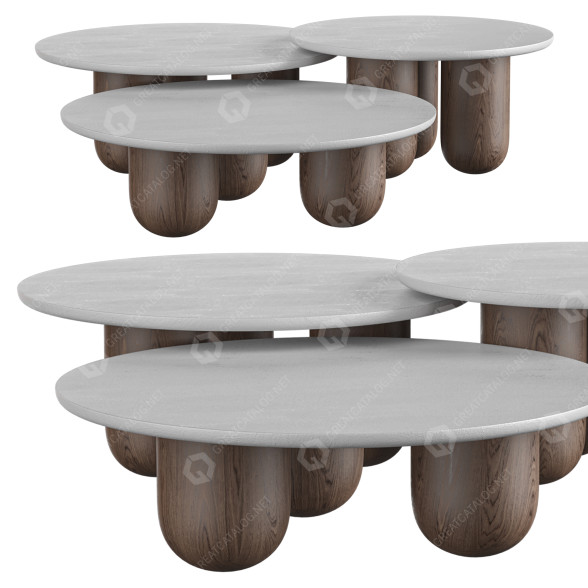 Couchtische 1stDibs Tri-Nesting Column by MSJ Furniture Studio 3D-Modell