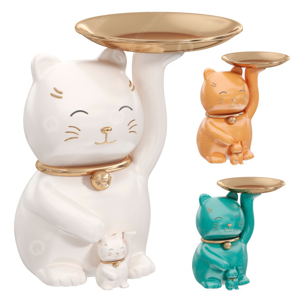 Статуетка Lucky Cat Storage Ornament Key Decor 3D модель