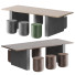 Table et chaises Cimento Accademia - andreyhrymaliuk