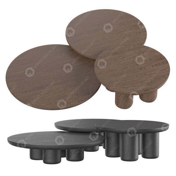 Журнальные столики 1stDibs Tusker by MSJ Furniture Studio 3D модель