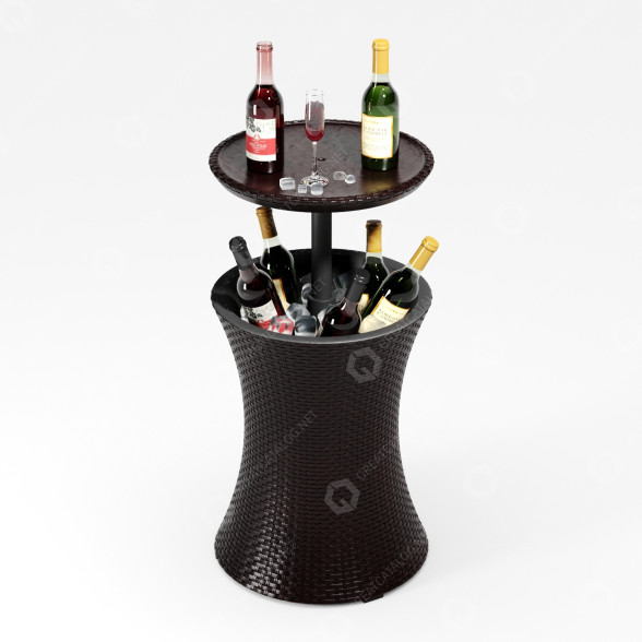 Холодильник Keter Rattan Cool Bar 3D модель