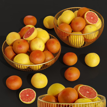Fruits Grapefruit Modèle 3D
