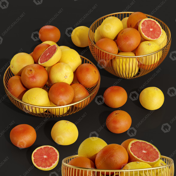 Fruits Grapefruit modèle 3D