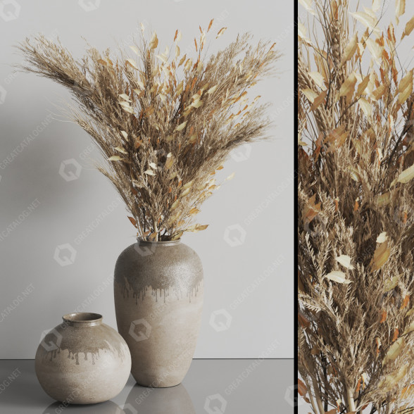 Vasen Decorative Plants 002 3D-Modell