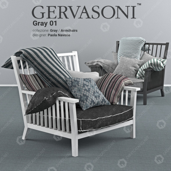 Кресло Gervasoni Gray 01 3D модель