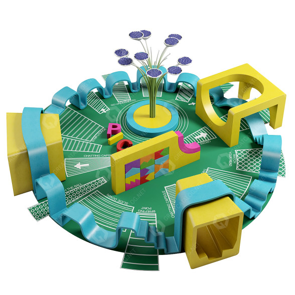 Дитячий майданчик Blue Ribbon 3D модель