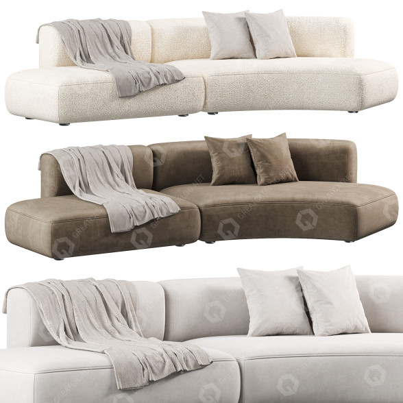Диван MDF Italia Cosy Curve 3D модель