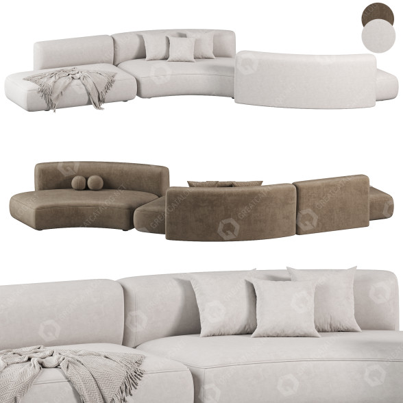 Диван MDF Italia Cosy Curve 3D модель