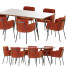 Table and Chairs CB2 Azalea Brown Dining Set - DayToday