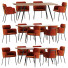 Table and Chairs CB2 Azalea Brown Dining Set - DayToday