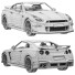 Автомобиль Nissan GT-R - zifir3d