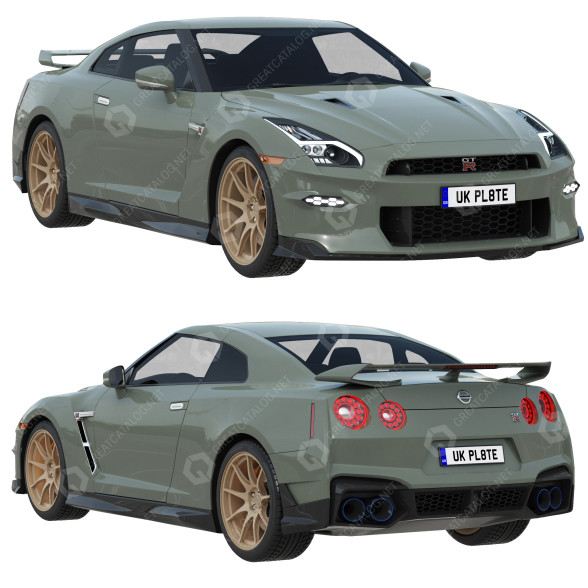 Автомобиль Nissan GT-R 3D модель