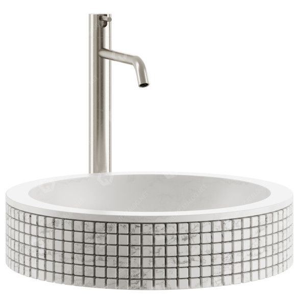 Waschbecken Pixel 3D-Modell