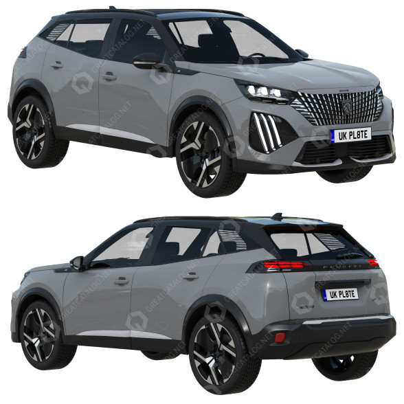 Auto Peugeot e-2008 3D-Modell
