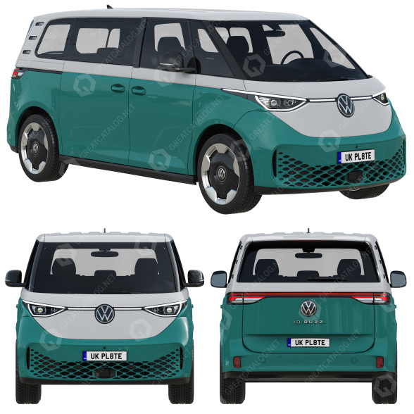 Coche Volkswagen ID Buzz LWB Modelo 3D