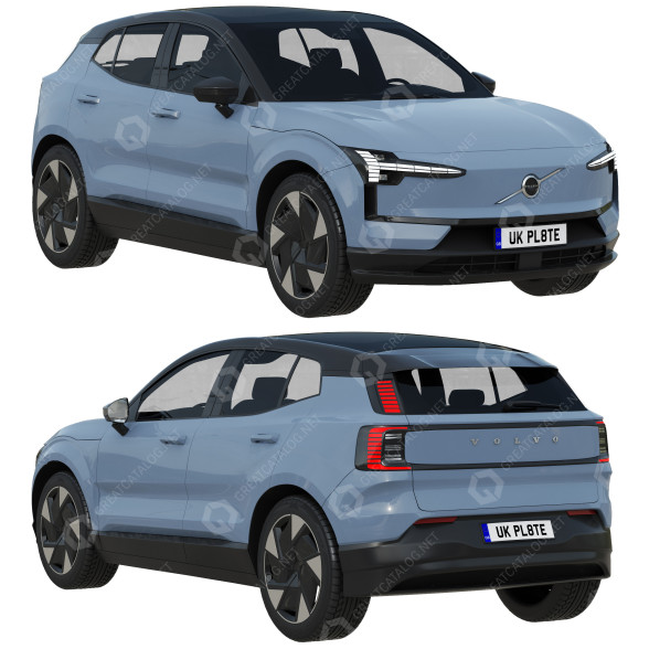 Автомобіль Volvo EX30 3D модель