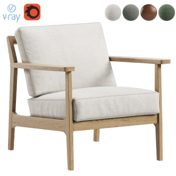Кресло  Pottery Barn Cody 3D модель