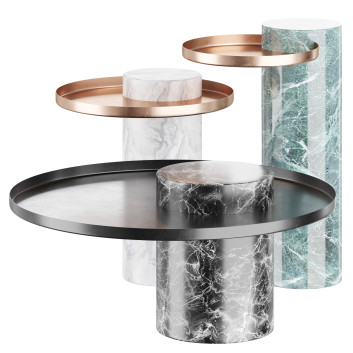 Tables basses Salute by Sebastien Herkner by La Chance Modèle 3D
