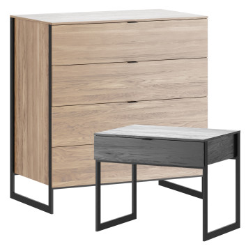 Chest of Drawers and Bedside Table Zegen Makon